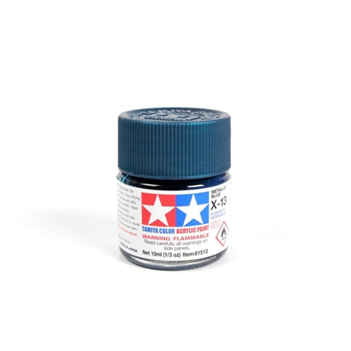 Tamiya Acrylic X-13 Metallic Blue Mini Bottle 10mL (1/3oz)