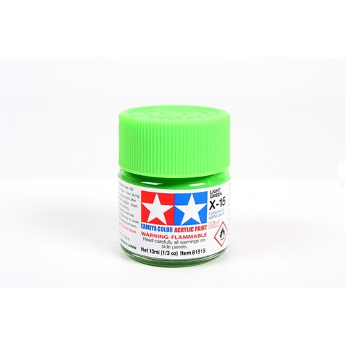 Tamiya Acrylic X-15 Light Green Mini Bottle 10mL (1/3oz)