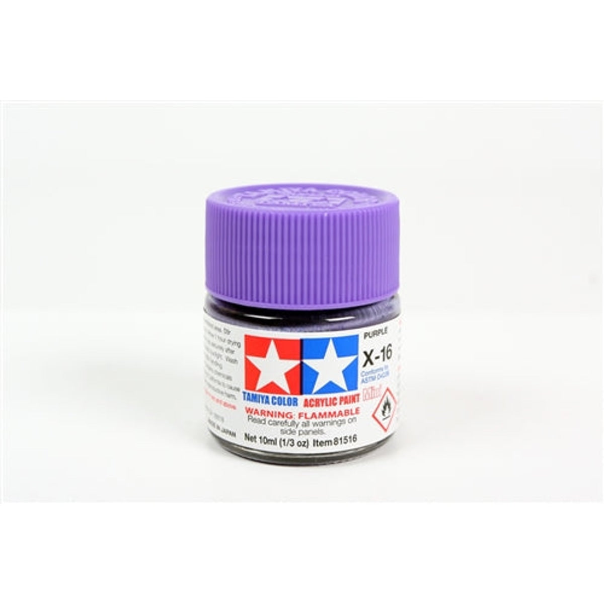 Tamiya Acrylic X-16 Purple Mini Bottle 10mL (1/3oz)
