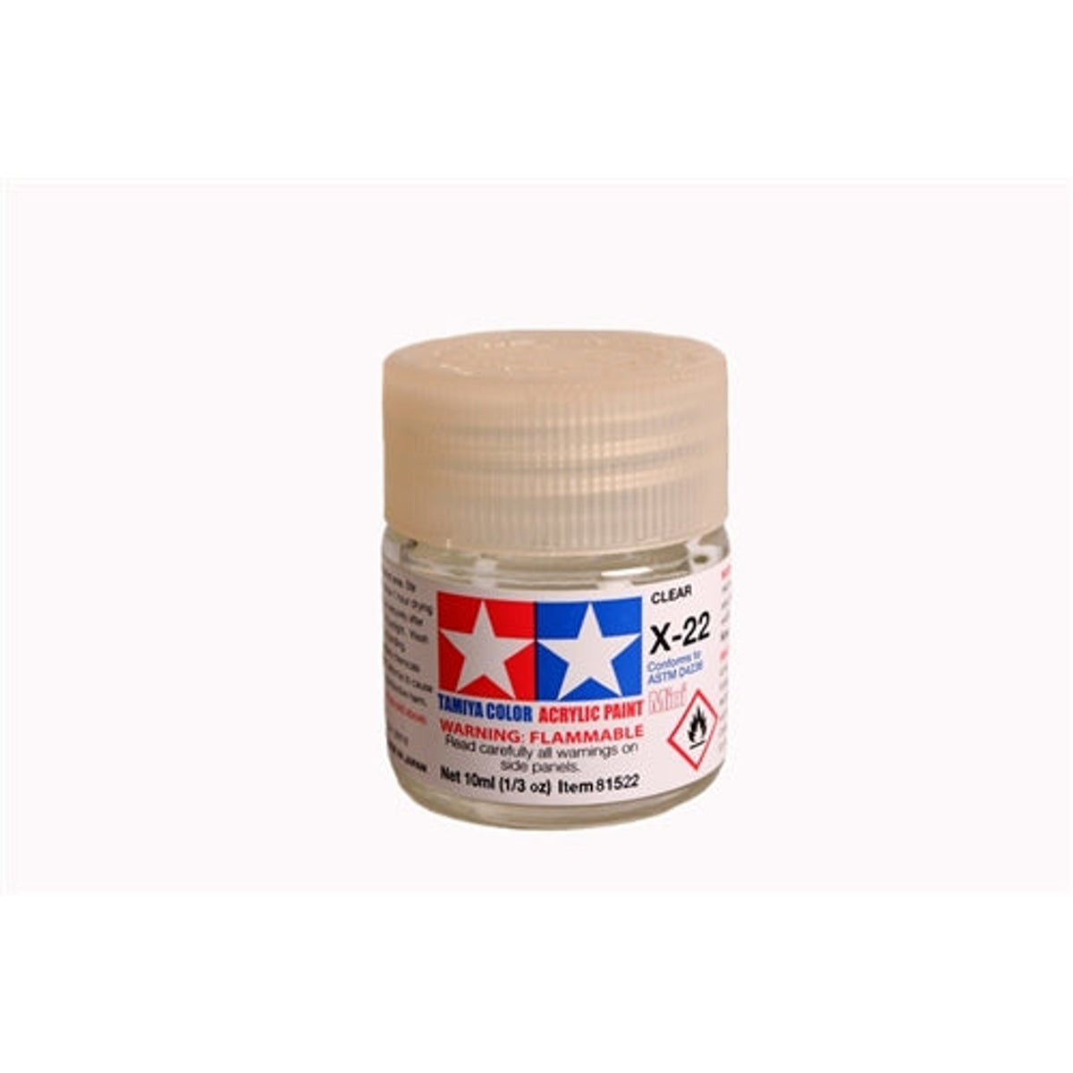 Tamiya Acrylic X-22 Clear Mini Bottle 10mL (1/3oz)