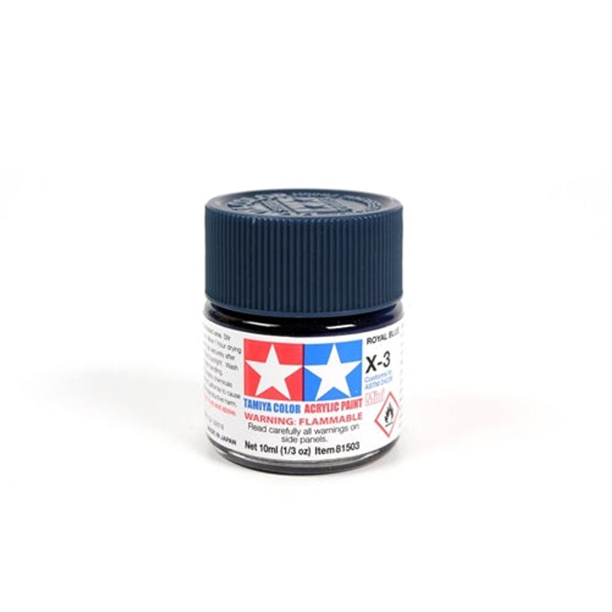 Tamiya Acrylic X-3 Royal Blue Mini Bottle 10mL (1/3oz)