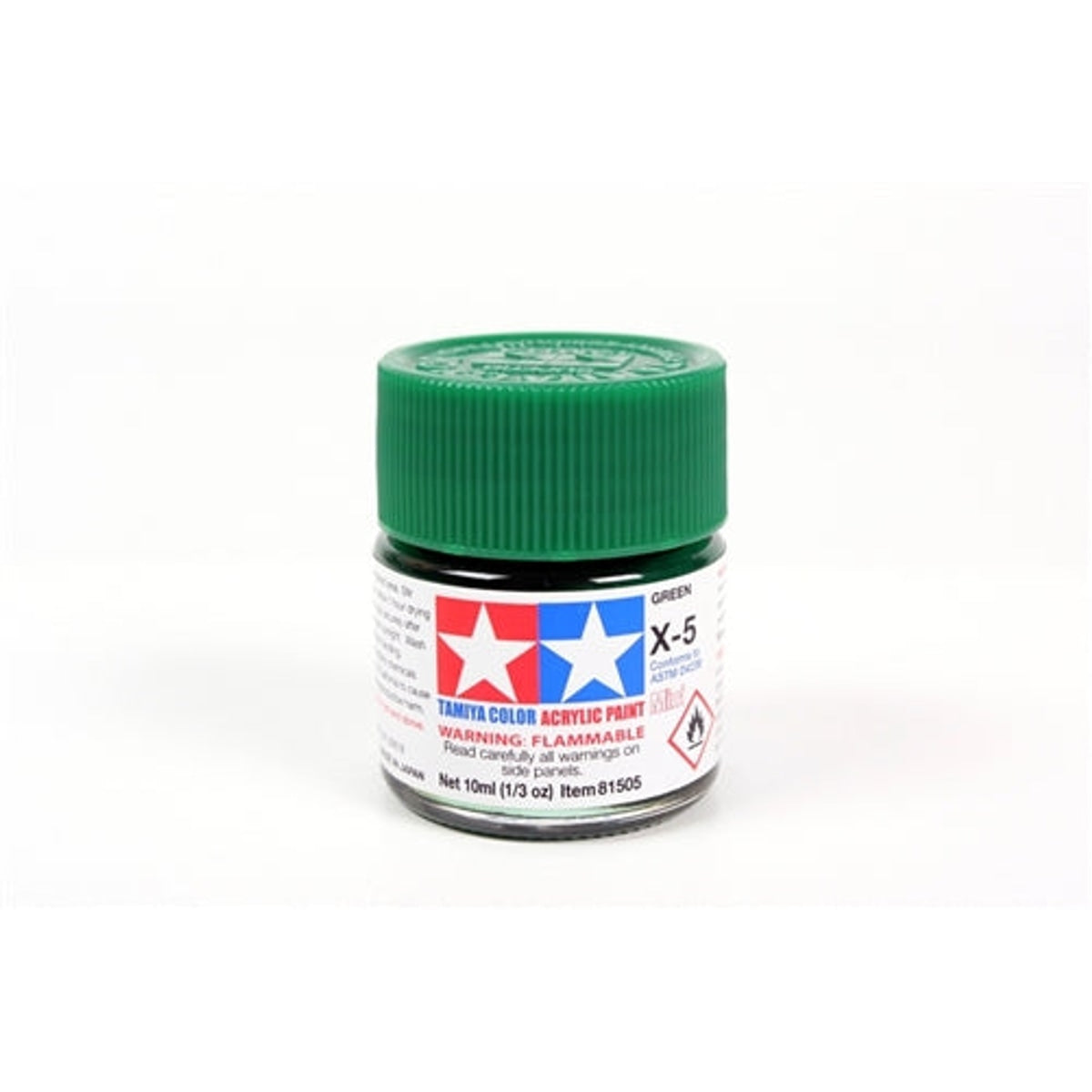 Tamiya Acrylic X-5 Green Mini Bottle 10mL (1/3oz)
