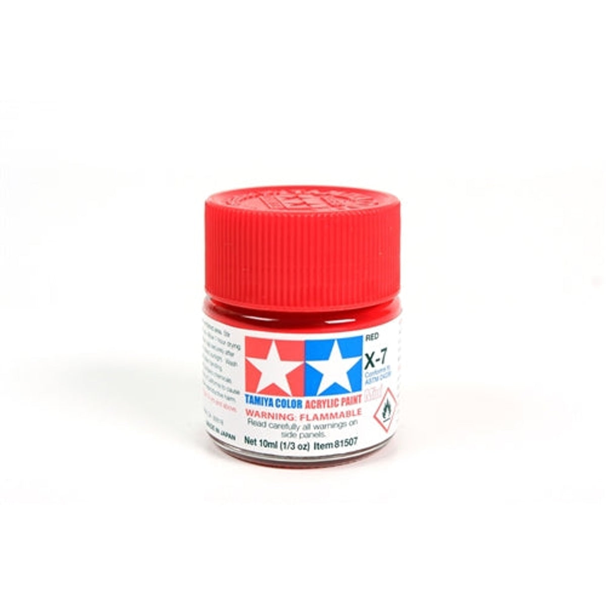 Tamiya Acrylic X-7 Red Mini Bottle 10mL (1/3oz)