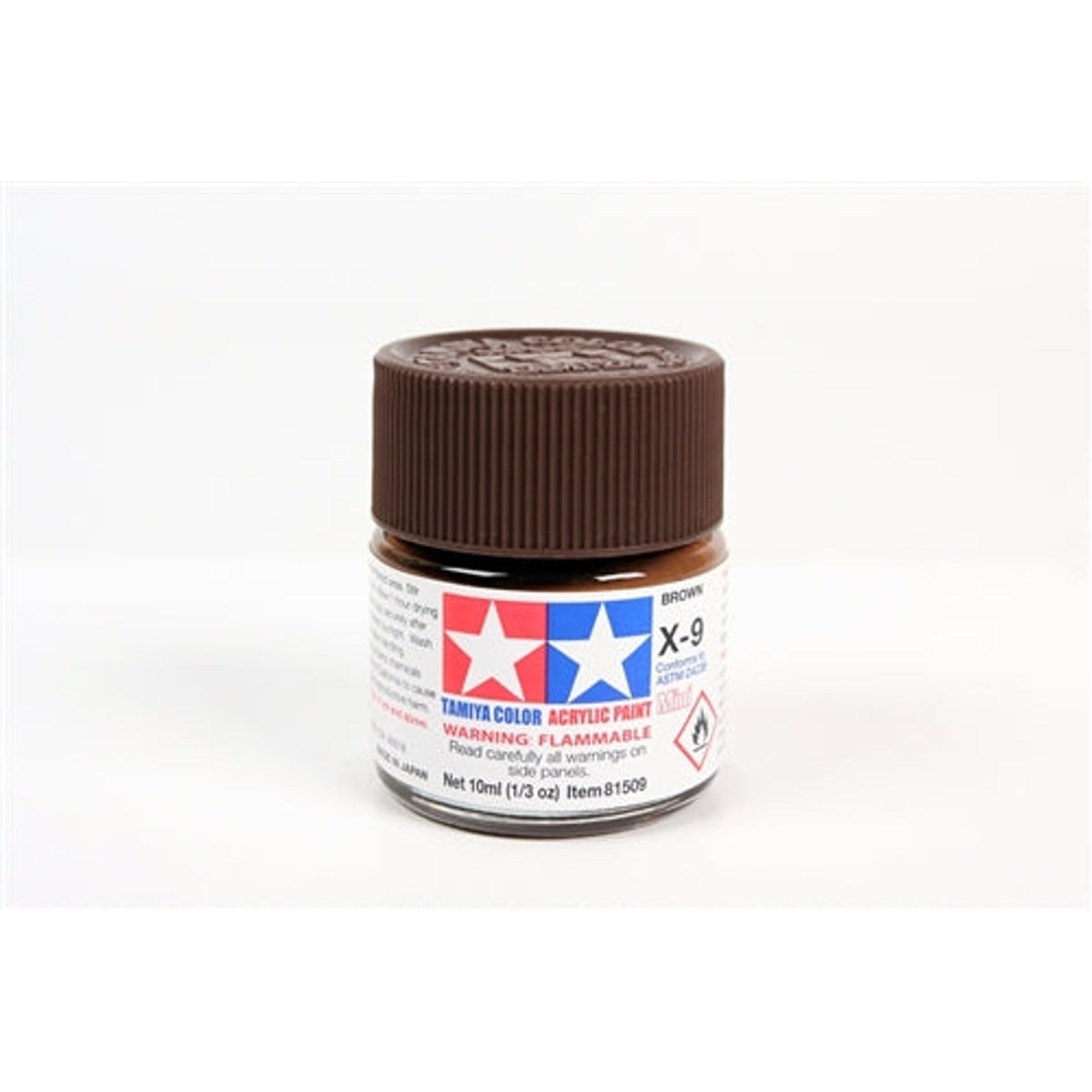 Tamiya Acrylic X-9 Brown Mini Bottle 10mL (1/3oz)