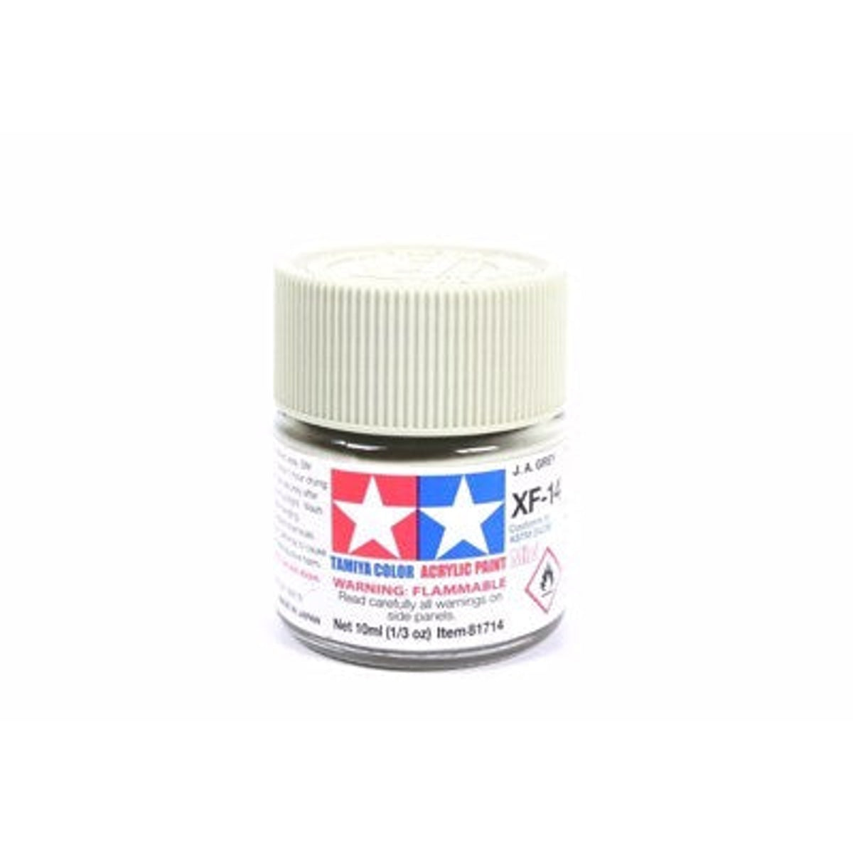 Tamiya Acrylic XF-14 J.A. Gray Mini Bottle 10mL (1/3oz)