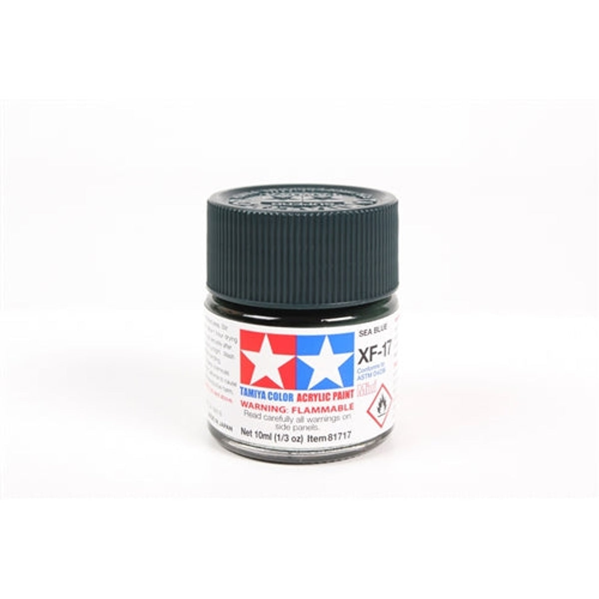 Tamiya Acrylic XF-17 Flat Sea Blue Mini Bottle 10mL (1/3oz)