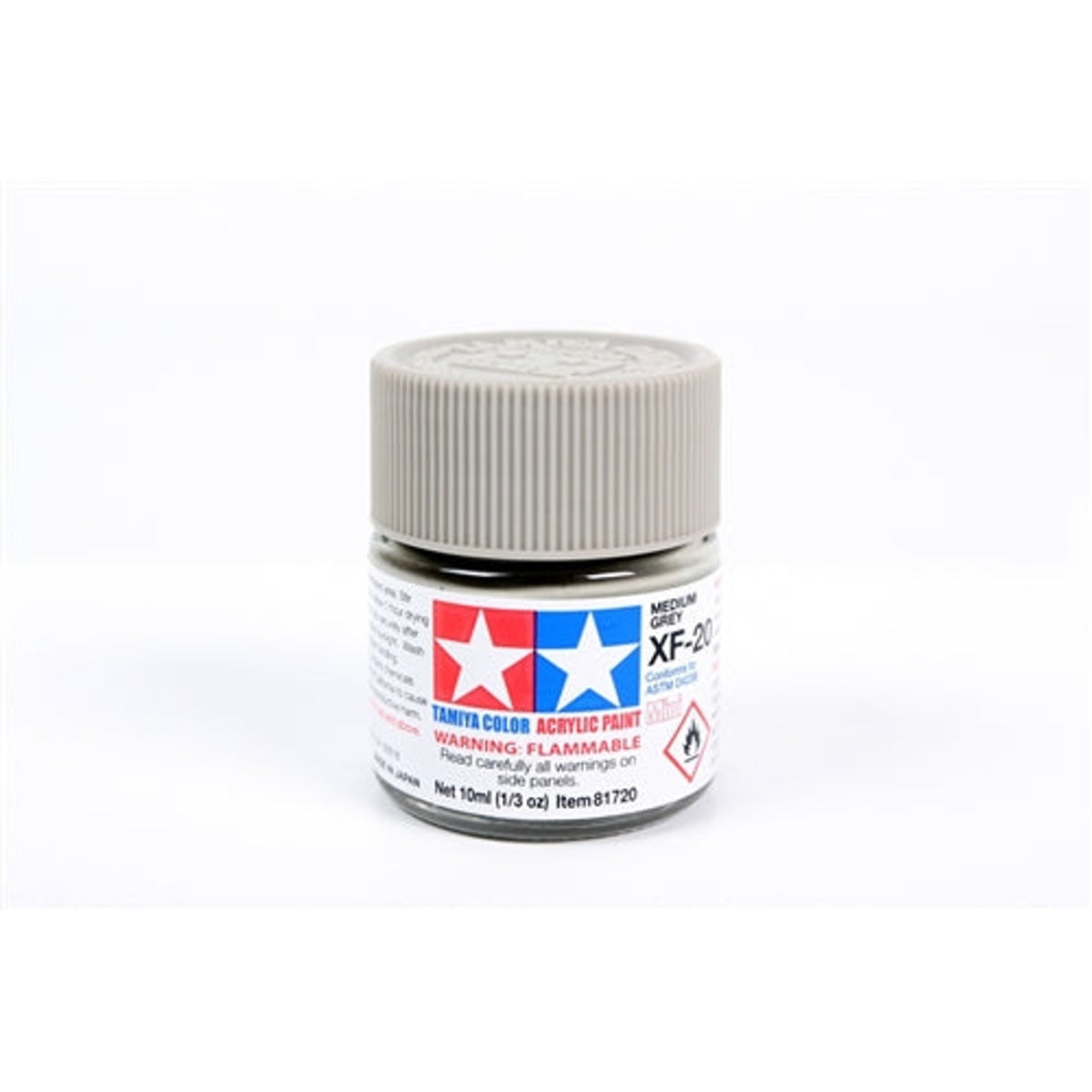 Tamiya Acrylic XF-20 Medium Gray Mini Bottle 10mL (1/3oz)