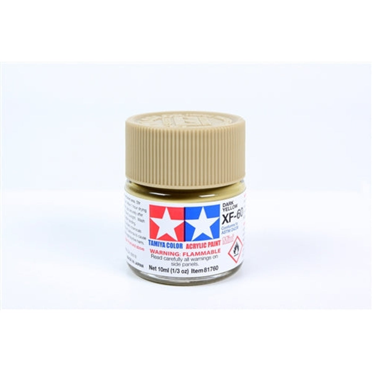 Tamiya Acrylic XF-60 Dark Yellow Mini Bottle 10mL (1/3oz)