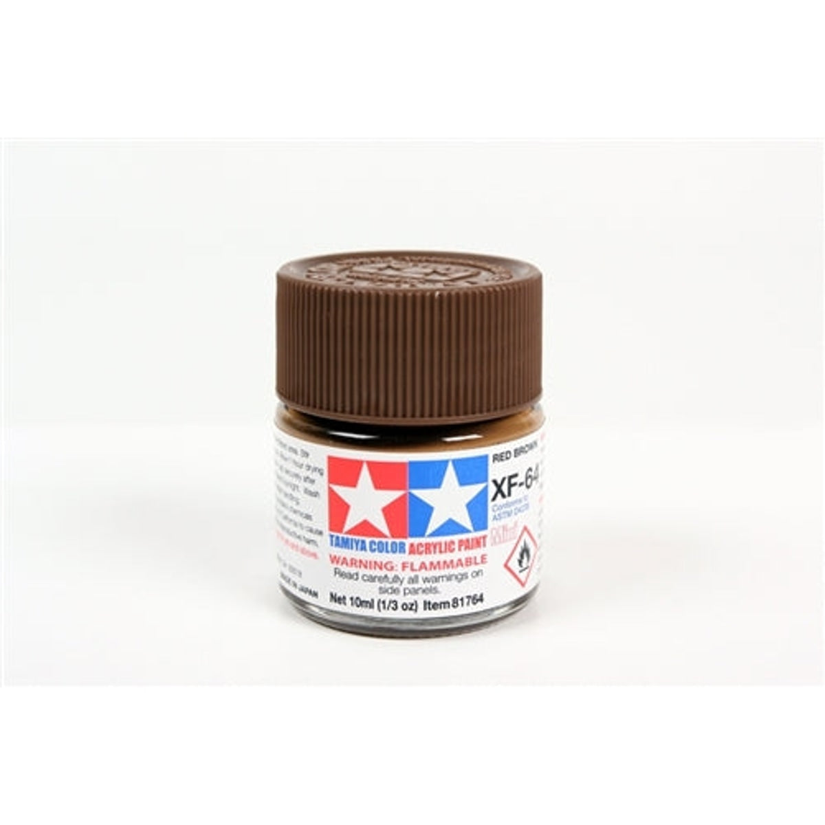 Tamiya Acrylic XF-64 Flat Red Brown Mini Bottle 10ml(1/3oz)