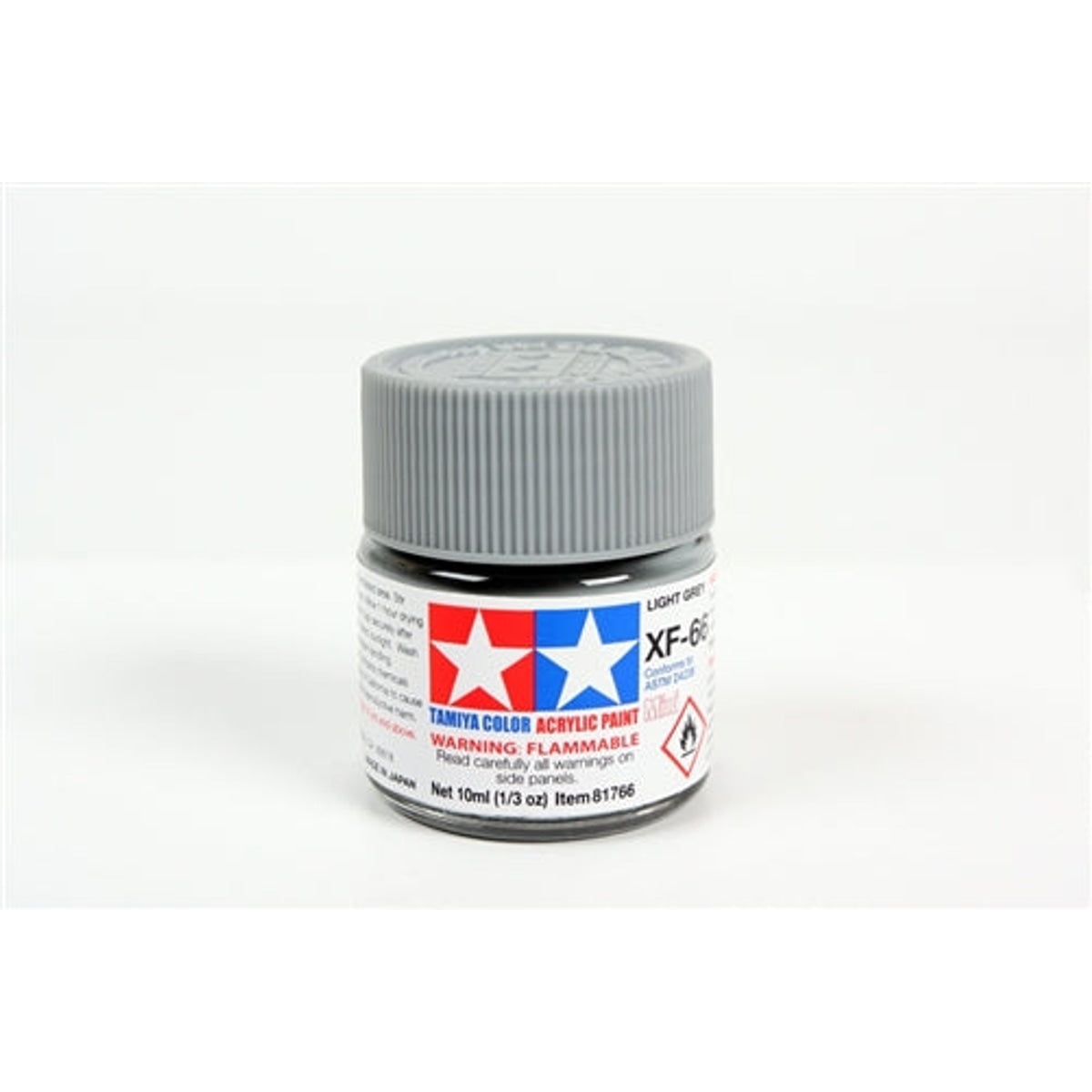 Tamiya Acrylic XF-66 Flat Light Gray Mini Bottle 10mL (1/3oz)