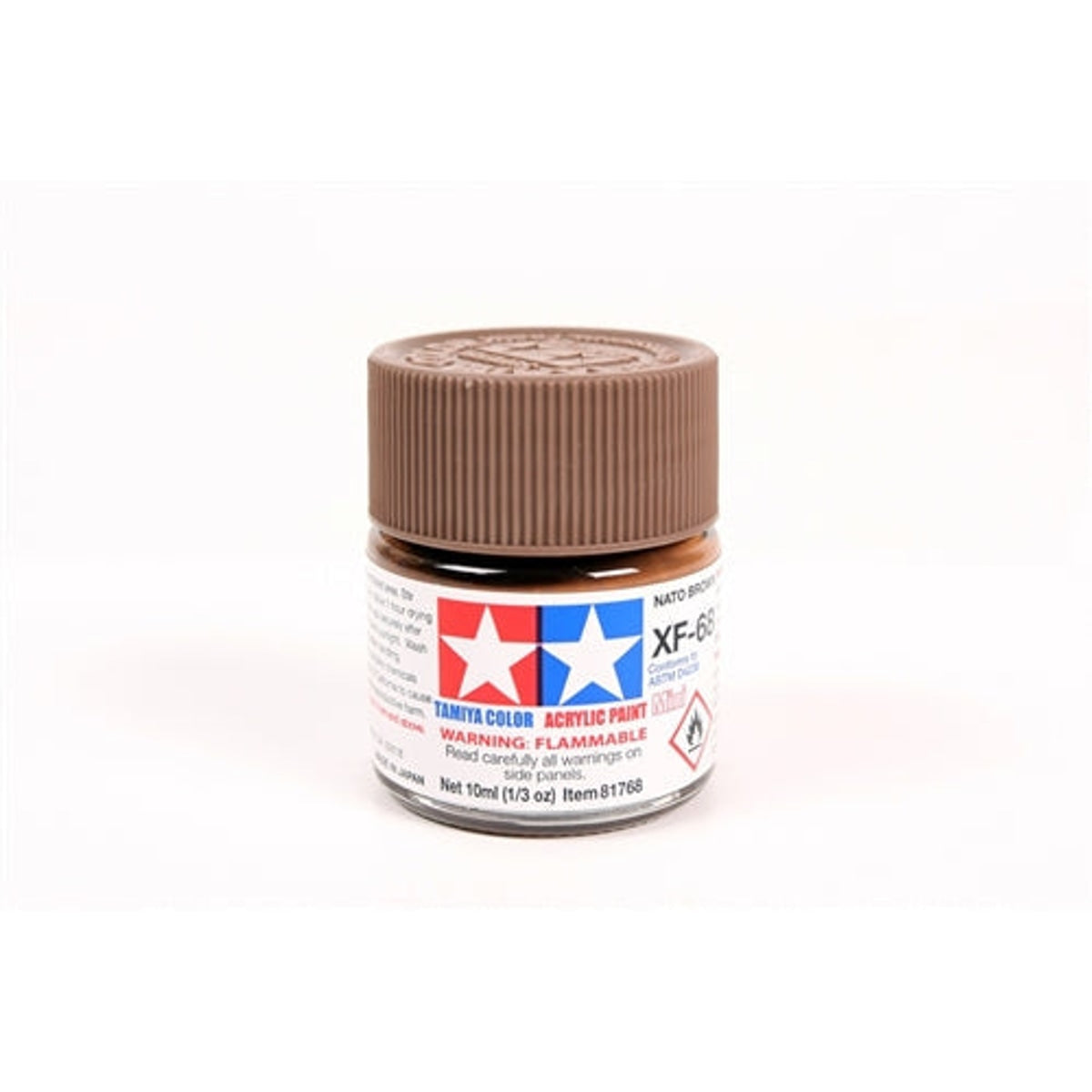 Tamiya Acrylic XF-68 Flat NATO Brown Mini Bottle 10mL (1/3oz)