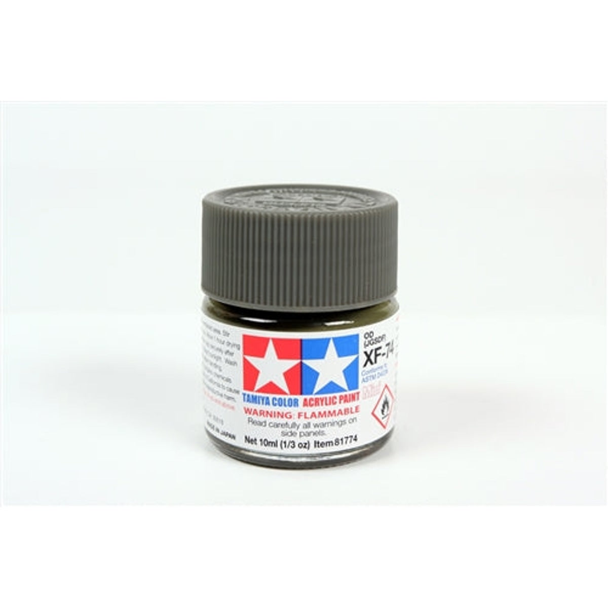 Tamiya Acrylic XF-74 Flat Olive Drab Mini Bottle 10mL (1/3oz)
