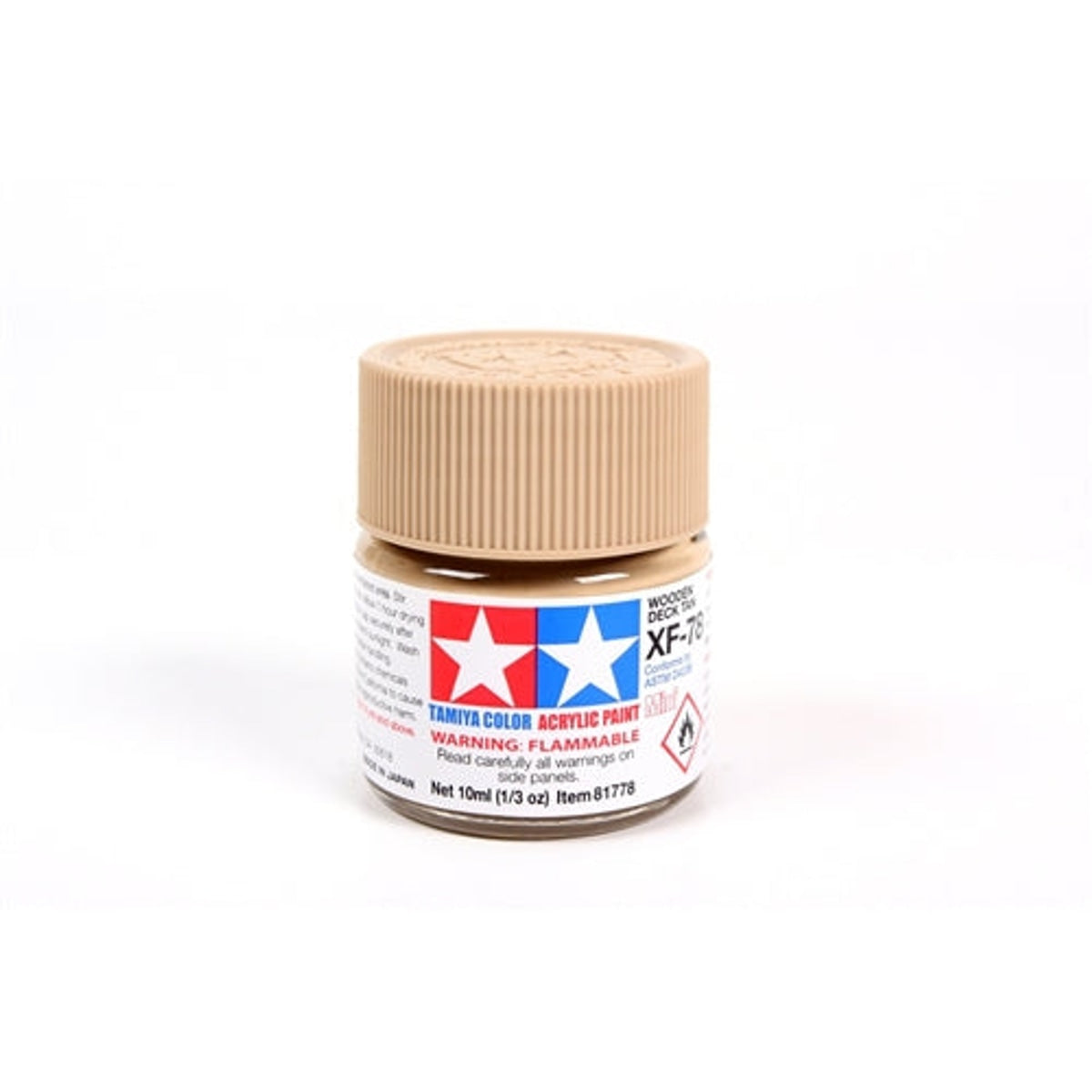 Tamiya Acrylic XF-78 Flat Wooden Deck Tan Mini Bottle 10mL (1/3oz)