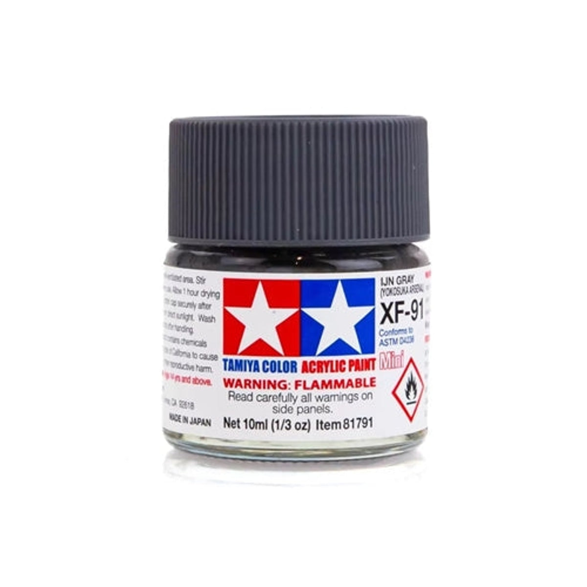 Tamiya Acrylic XF-91 Flat IJN Gray Mini Bottle 10mL (1/3oz)