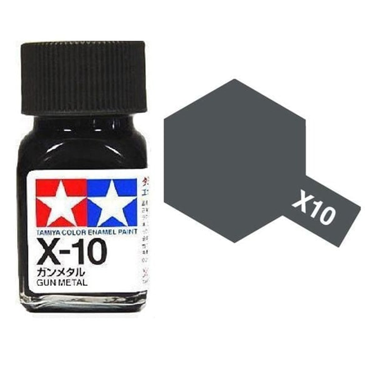 Tamiya Enamel EX-10 Gun Metal Mini Bottle 10mL (1/3oz)