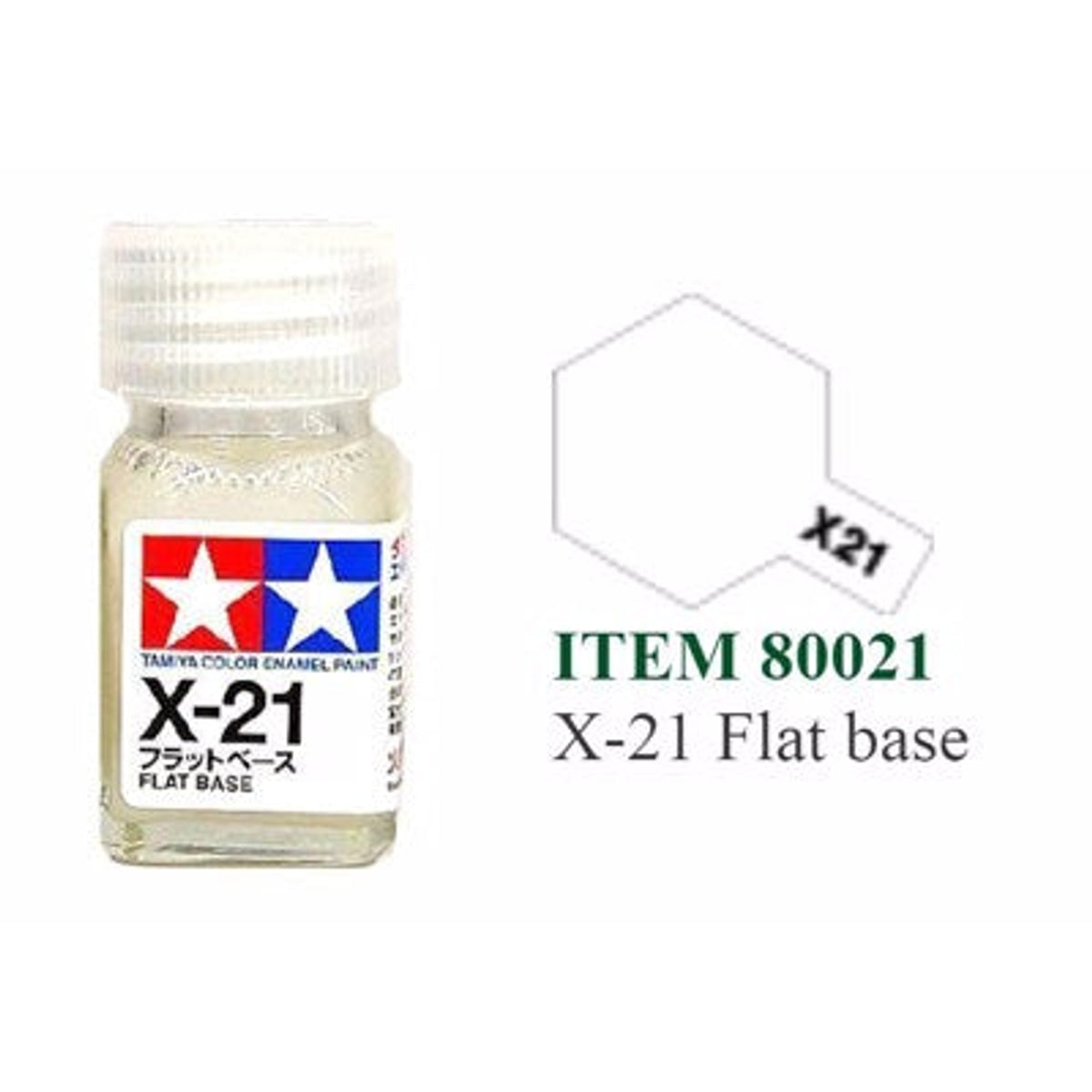 Tamiya Enamel EX-21 Flat Base Mini Bottle 10mL (1/3oz)