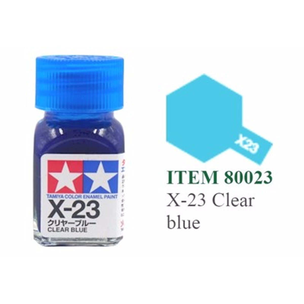 Tamiya Enamel EX-23 Clear Blue Mini Bottle 10mL (1/3oz)