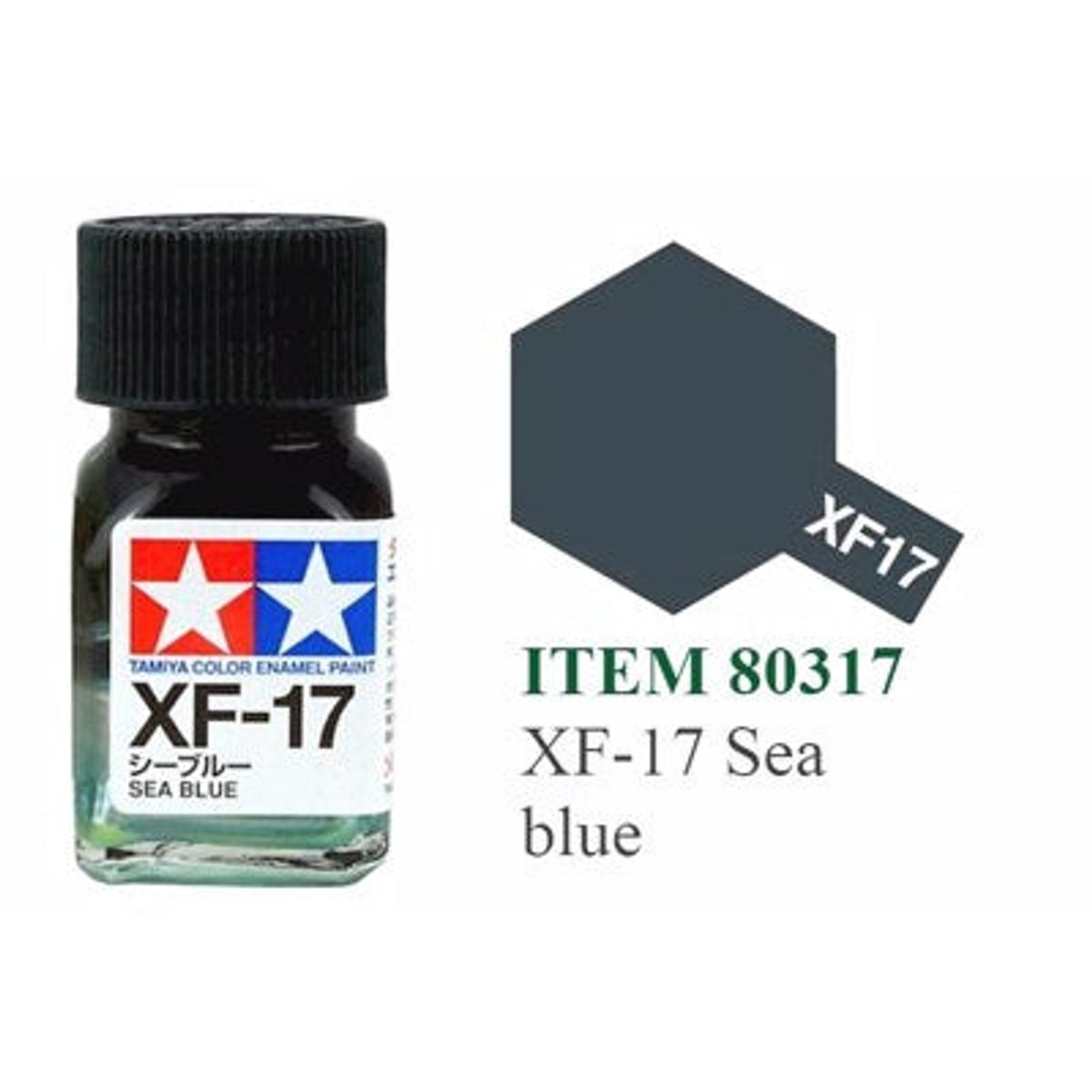 Tamiya Enamel EXF-17 Flat Sea Blue Mini Bottle 10mL (1/3oz)