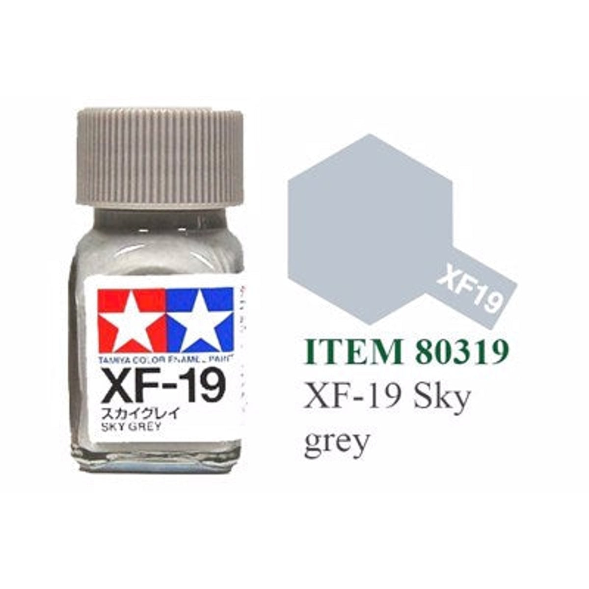 Tamiya Enamel EXF-19 Flat Sky Grey Mini Bottle 10mL (1/3oz)