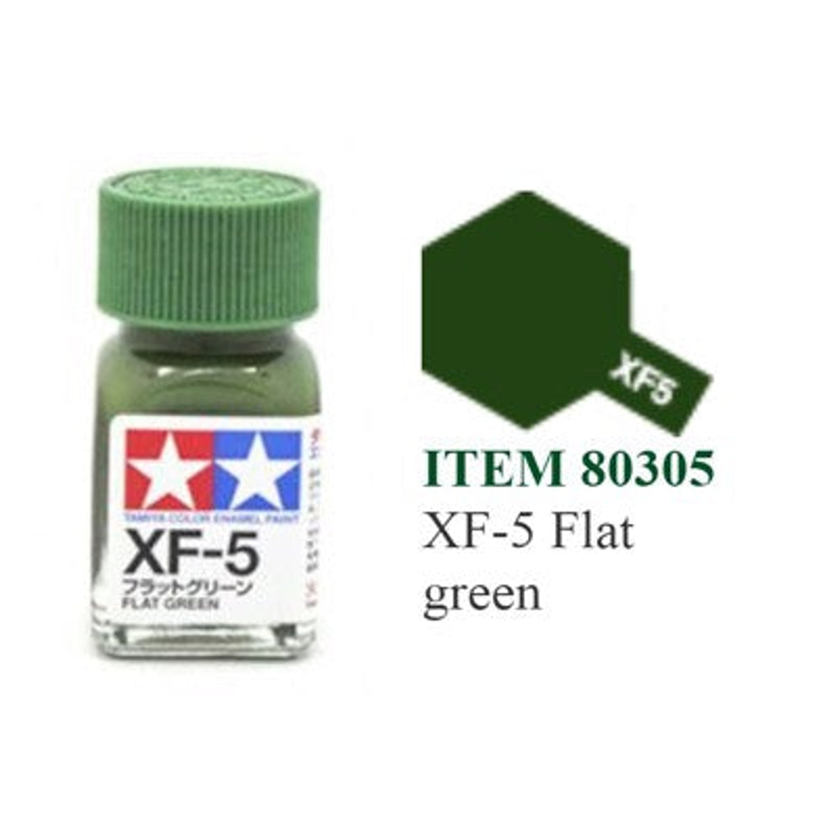 Tamiya Enamel EXF-5 Flat Green Mini Bottle 10mL (1/3oz)