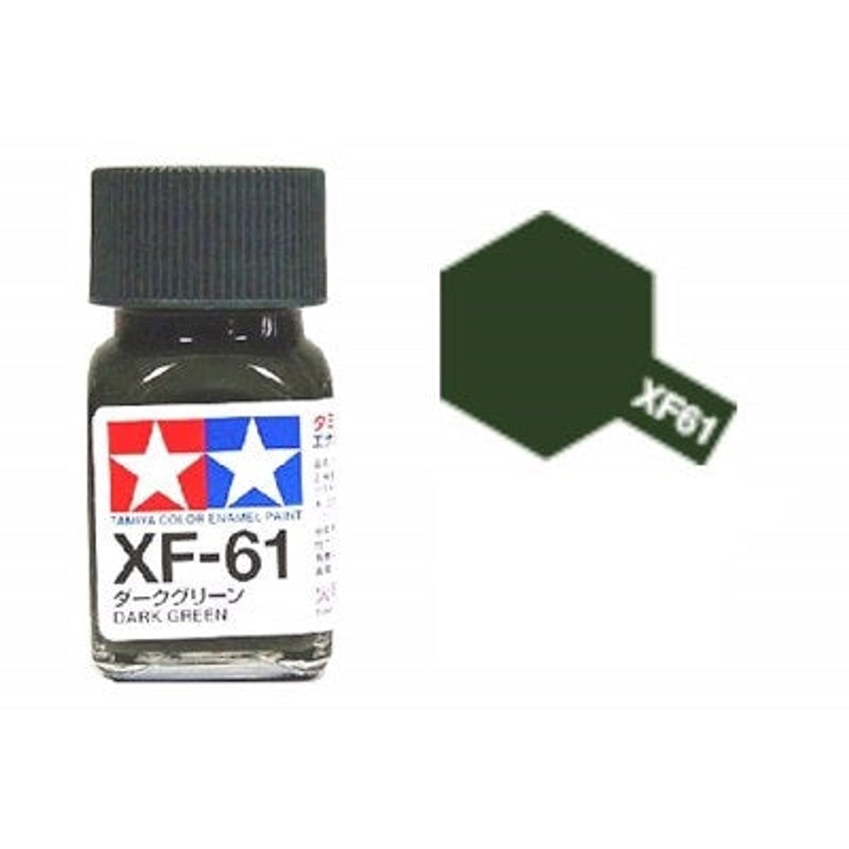Tamiya Enamel EXF-61 Flat Dark Green Mini Bottle 10mL (1/3oz)