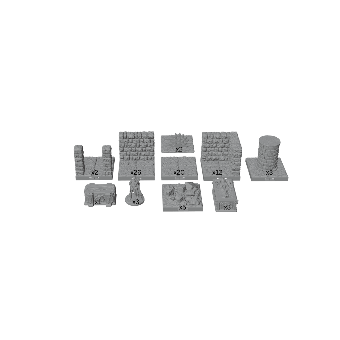 28mm Catacombs Mega Set – 80+ Piece Crypt Dungeon