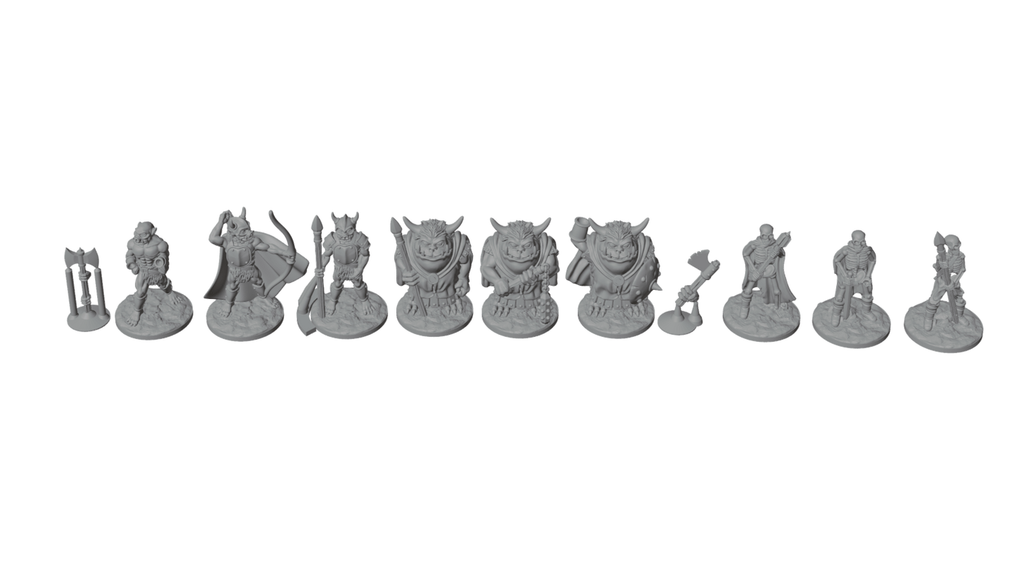 28mm Dungeon Grunts Enemy Horde – Skeletons, Goblins, Orcs