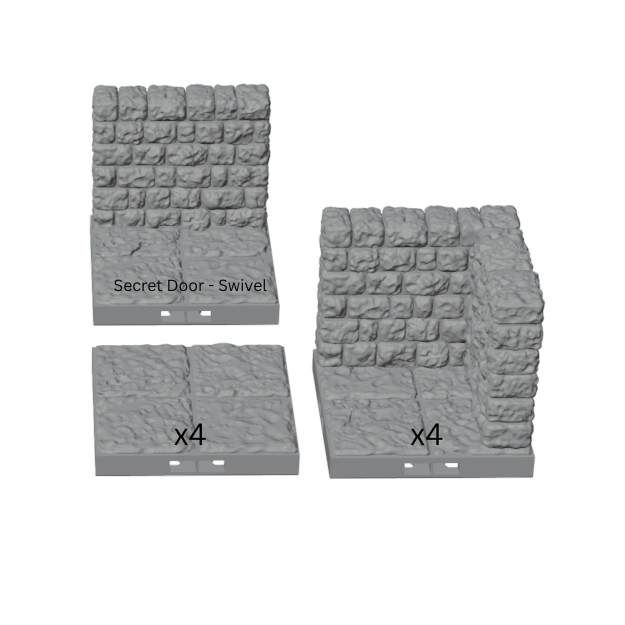28mm Hidden Vault Secret Dungeon Room – Swivel Door