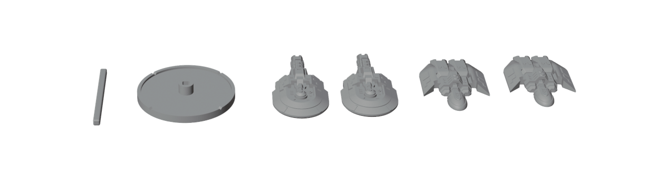 Sci-Fi Destroyer Squadron – 4-Ship Wolfpack Fleet