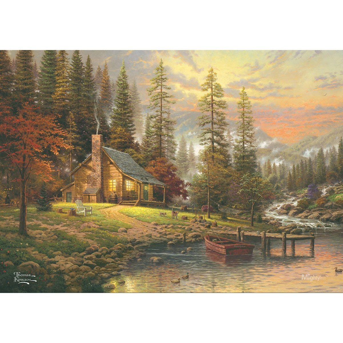 Thomas Kinkade 'A Peaceful Retreat' MightyPrint