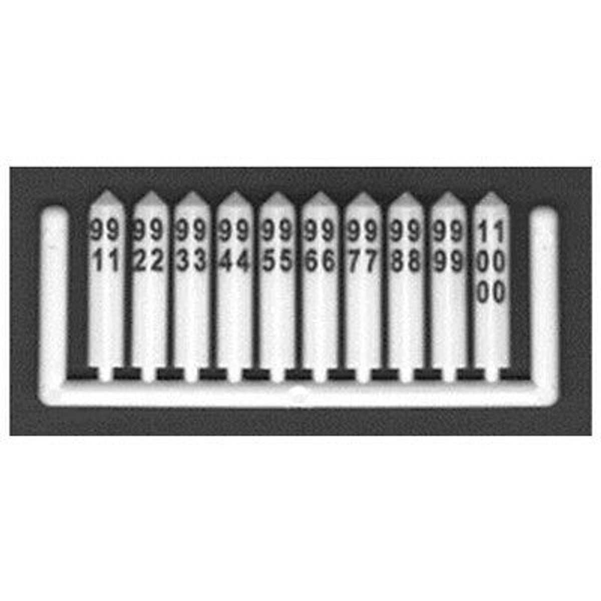 Tichy Train Group #8286 HO Concrete Milepost Markers #101 to 350 White w/ Black Printing Pkg of 250 NIB