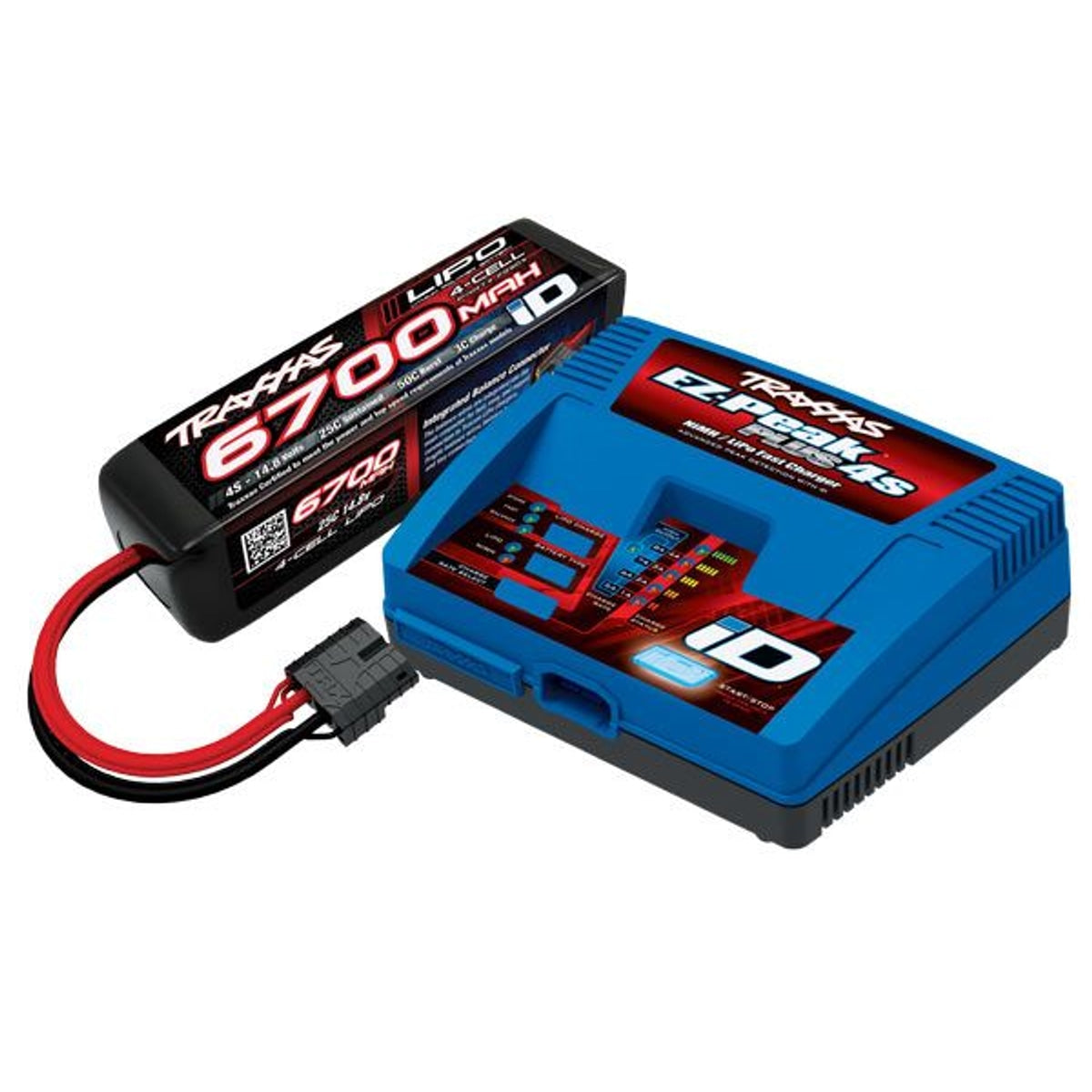 Traxxas Battery/Charger Completer Pack - EZ-Peak Plus 4S Charger & 4S 6700mAh LiPo