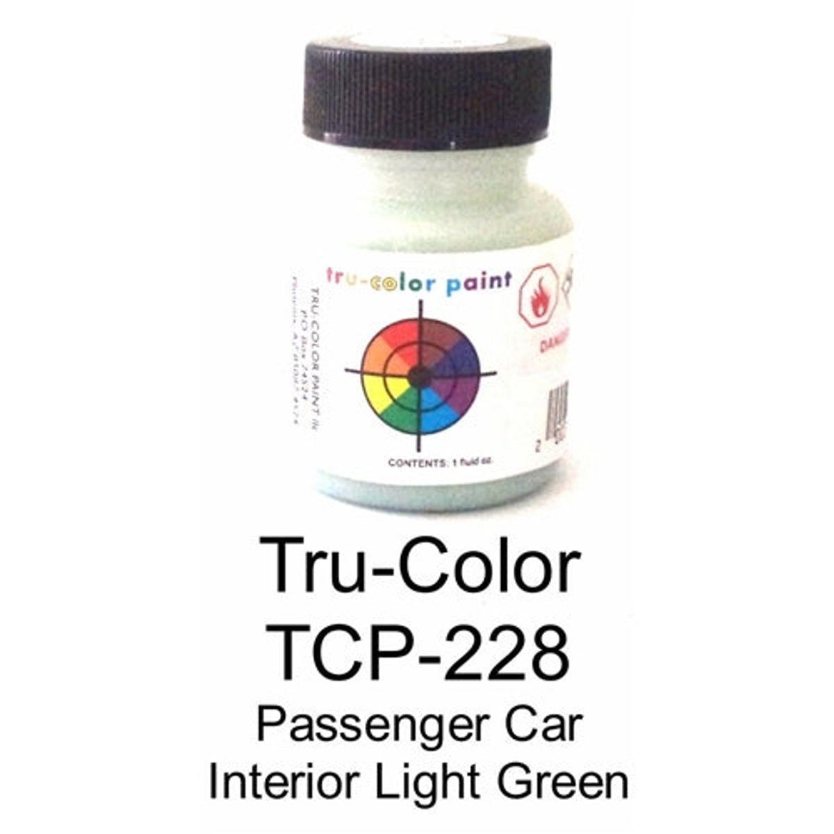 Tru-Color TCP-228 Passenger Car Interior Light Green Paint Bottle 1oz NIB
