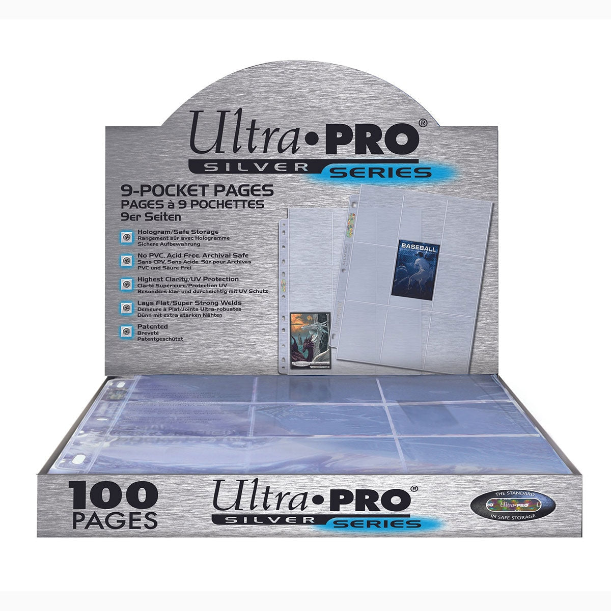 Ultra Pro Silver Series 9-Pocket Page for Standard Size Cards Each