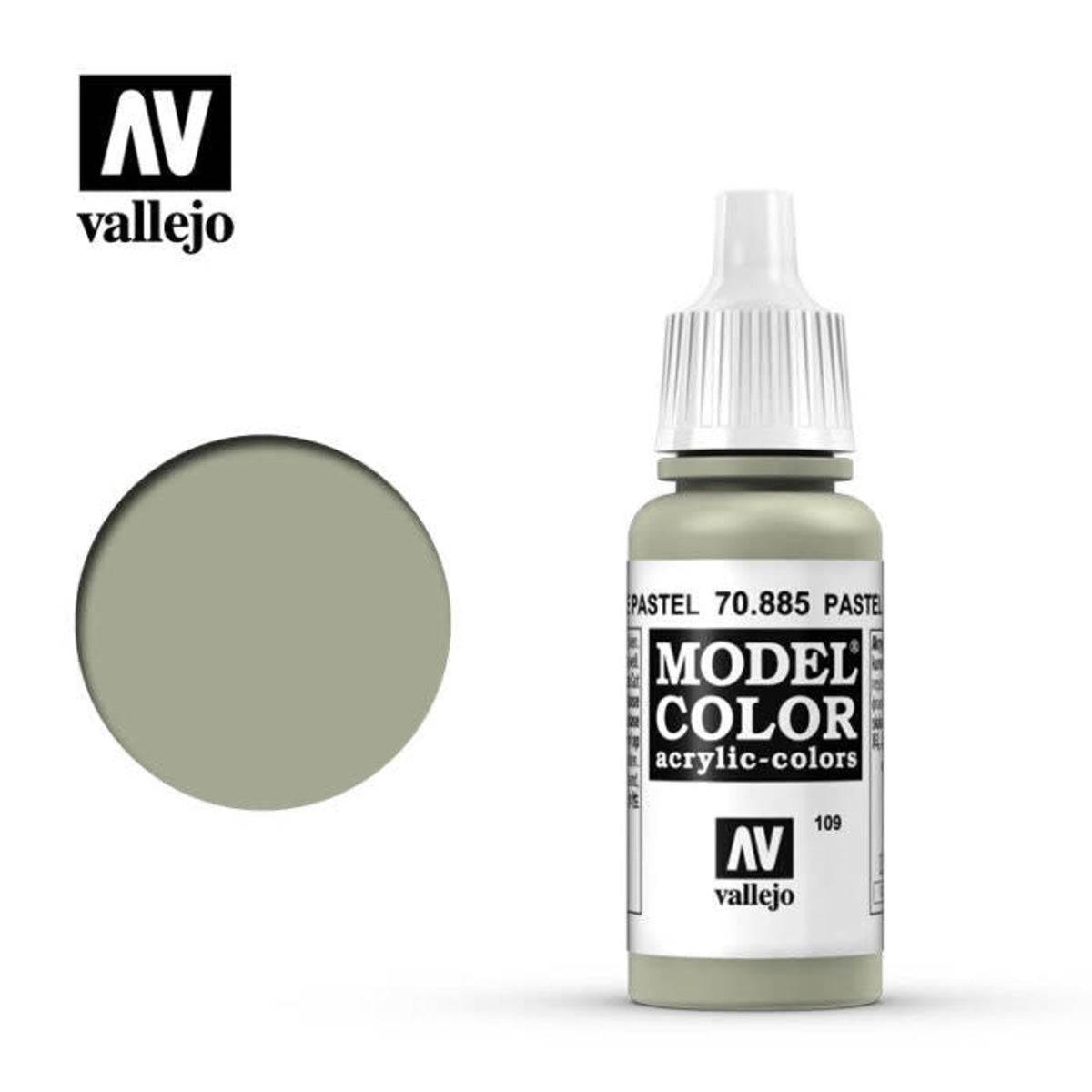 Vallejo 70885 Model Color Pastel Green Acrylic Paint 17mL NIB
