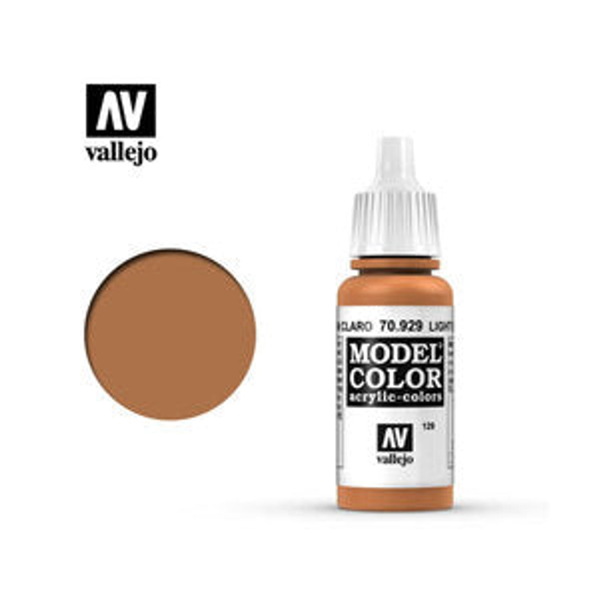 Vallejo 70929 Model Color Light Brown Acrylic Paint 17mL NIB