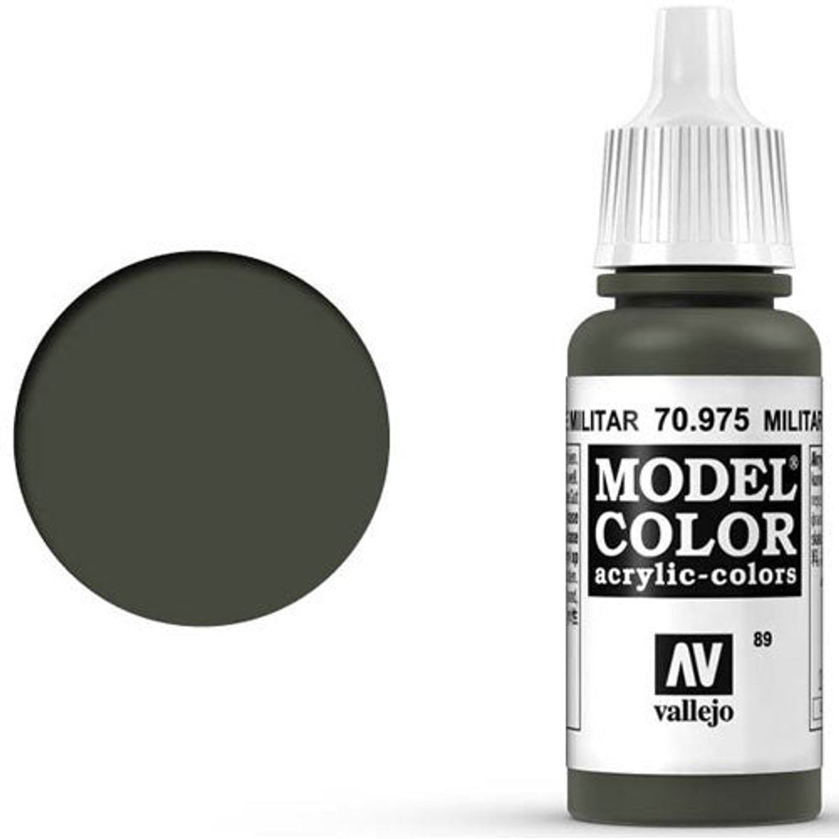 Vallejo 70975 Model Color Military Green Acrylic Paint 17mL NIB