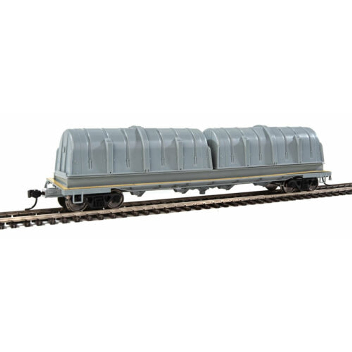 Walthers Proto 920-105200 HO 50' Evans Cushion Coil Car Undecorated Primer Gray Glass Fiber Hoods NIB RTR