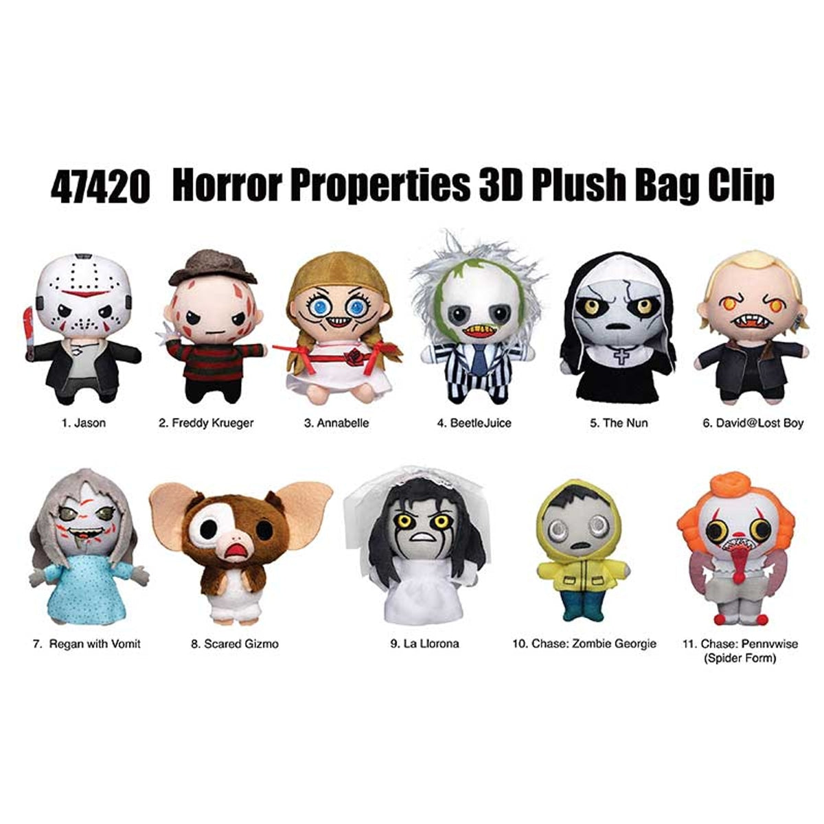 Warner Bros Horror Mystery Plush Bag Clip