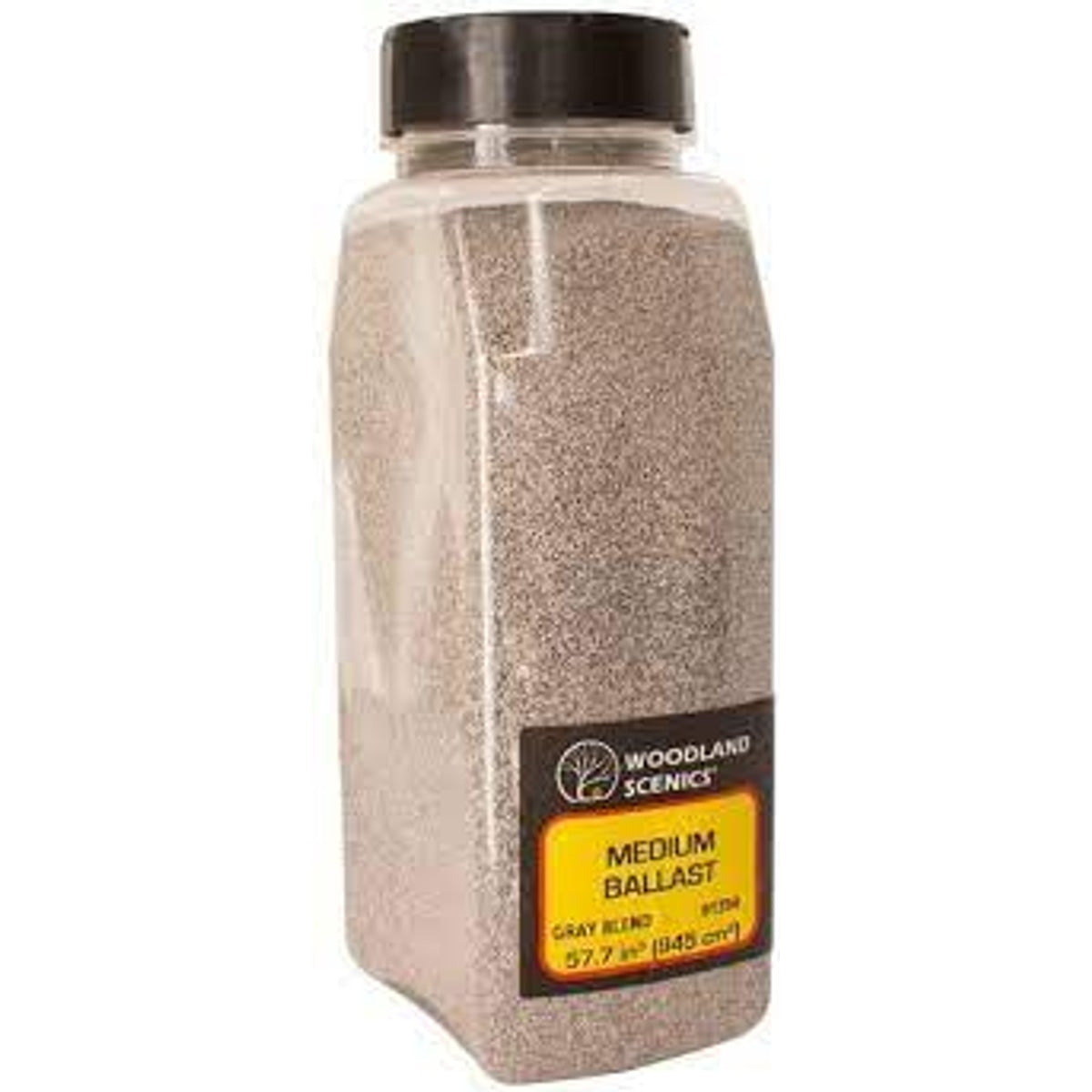 Woodland Scenics B1394 Medium Ballast Gray Blend Shaker 57.7 in3 (945 cm3) NIB