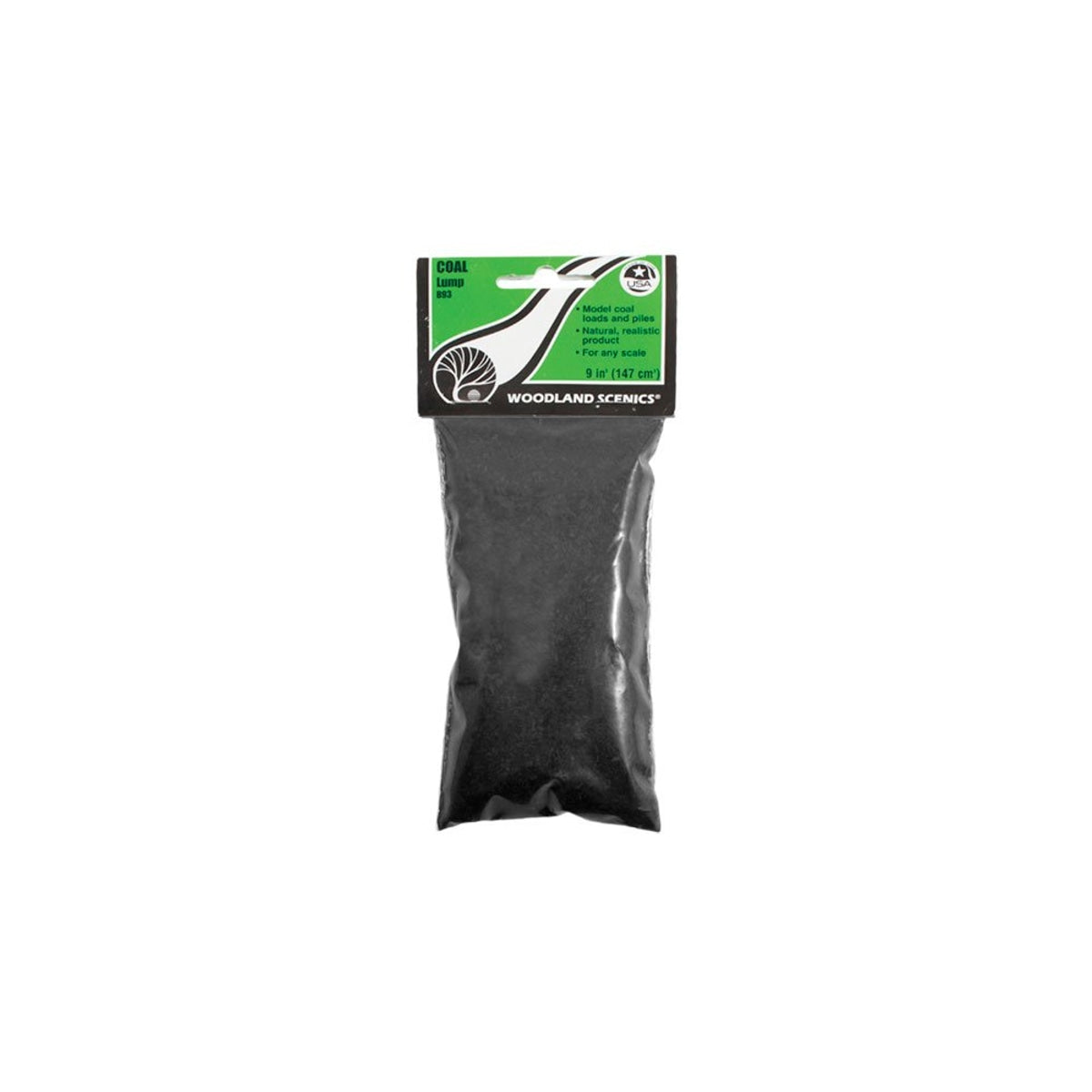 Woodland Scenics Coal Lumps Scale 4"+ 10.2cm+ 6oz (170g)