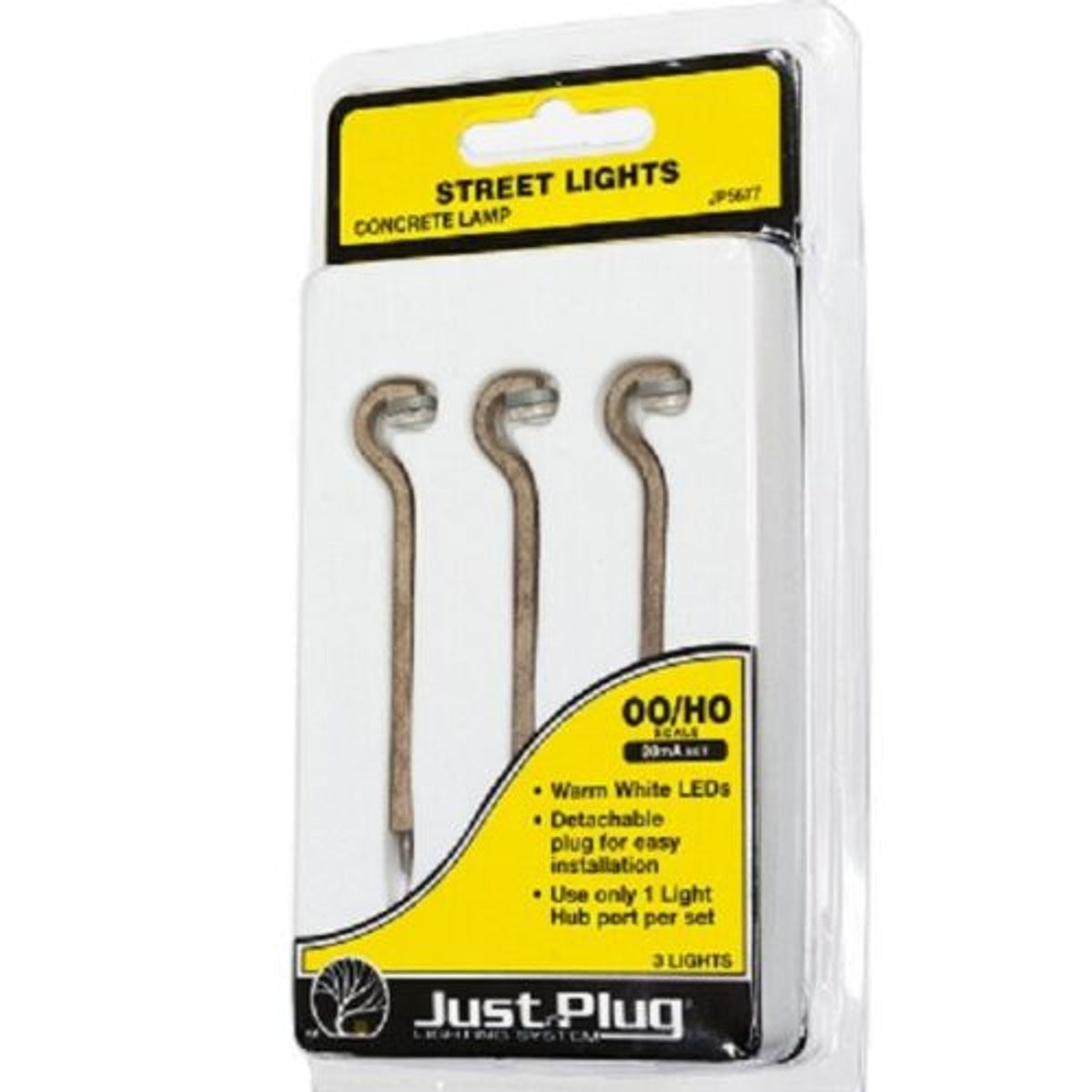 Woodland Scenics Just Plug Lighting System Concrete Lamp Post Pkg of 3