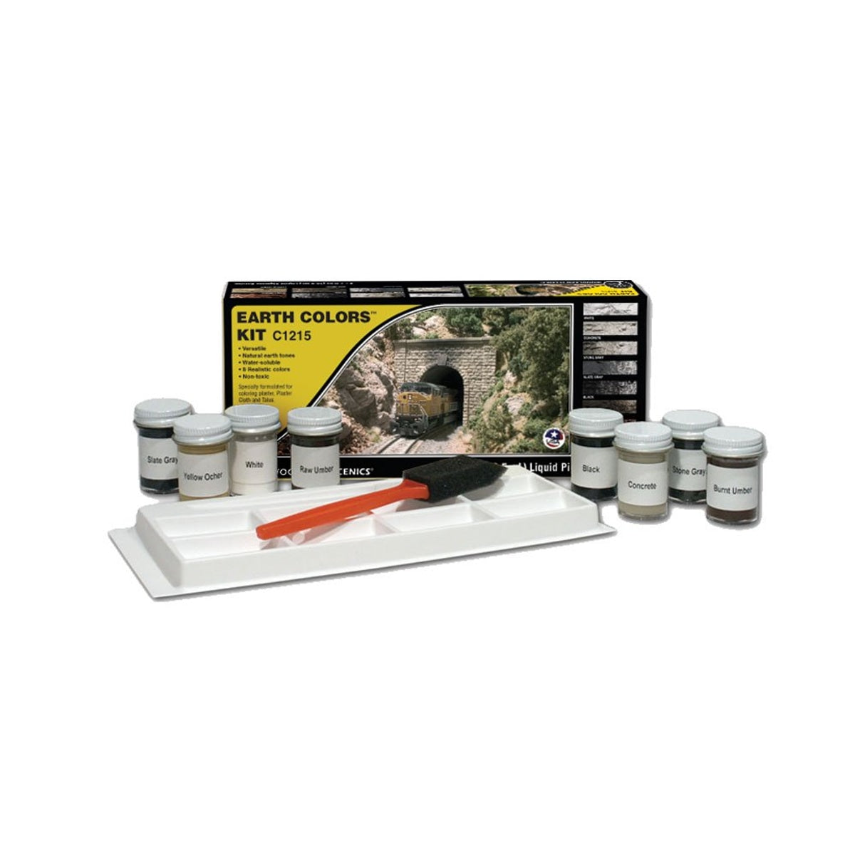 Woodland Scenics Liquid Pigment Earth Colors Kit Pkg of 8 1 fl oz (29.5ml)