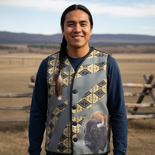 Buffalo Native Vest (light green)