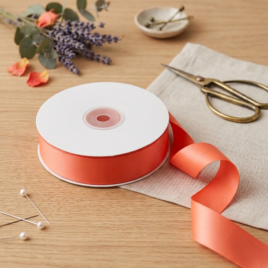 30 Meter Double Face Coral #600 Ribbon Roll