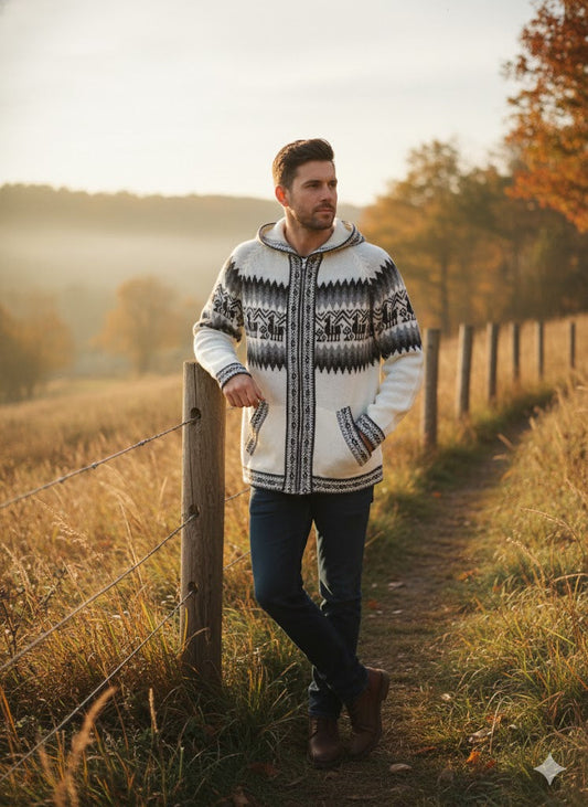 Unisex Alpaca white Sweater
