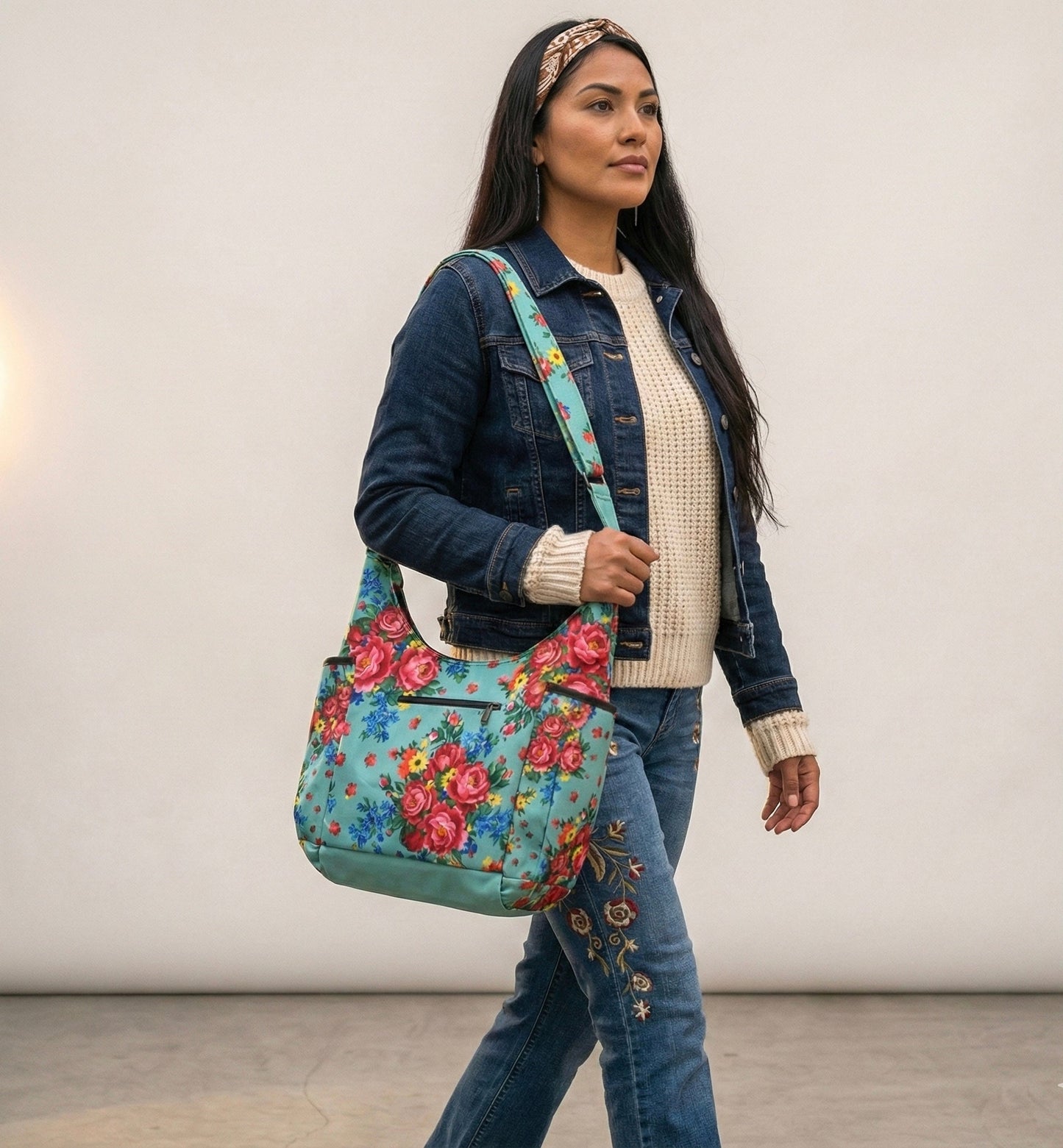 Turquoise Kookum Crossbody Bag