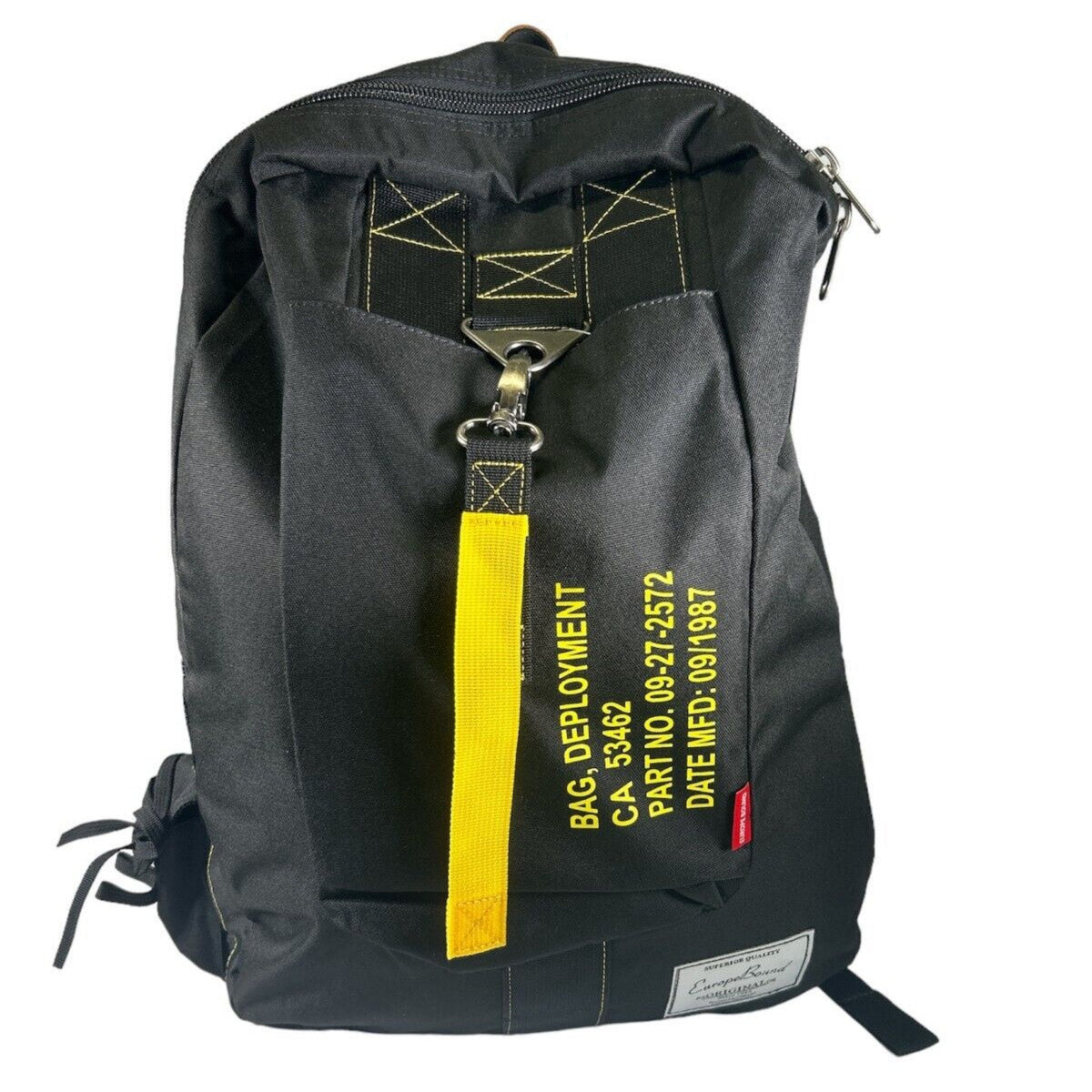 Europe Bound Heavy-Duty Vintage Parachute Backpacks 40L Rugged School Daypacks