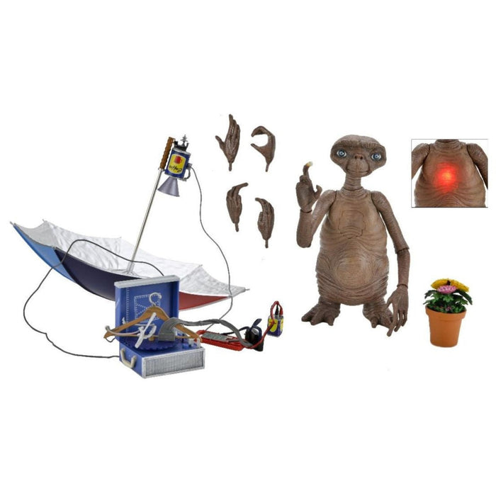 NECA 40th Anniversary Ultimate Deluxe E.T. with LED Light-up Chest