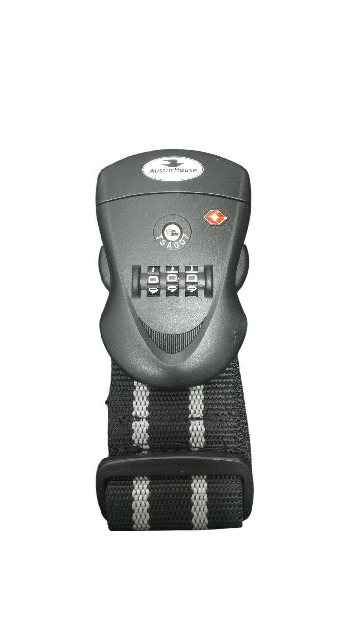Austin House TSA Combo Luggage Strap with Combination Lock